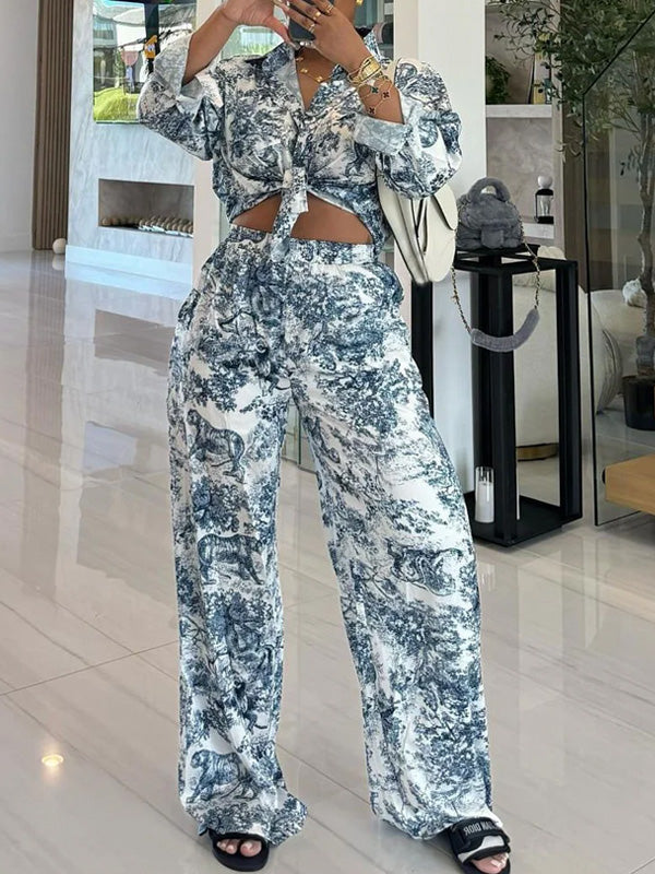 Printed Shirt & Pants Set