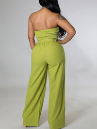 Strapless Belted Jumpsuit--Clearance