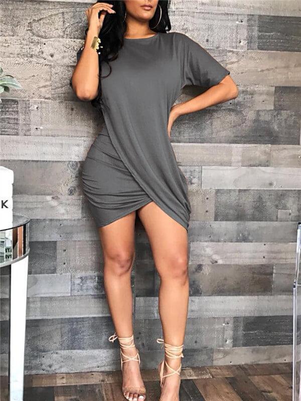 Basic Tulip Mini Dress--Clearance