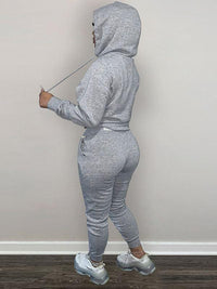 Solid Hoodie & Pants Set--Clearance