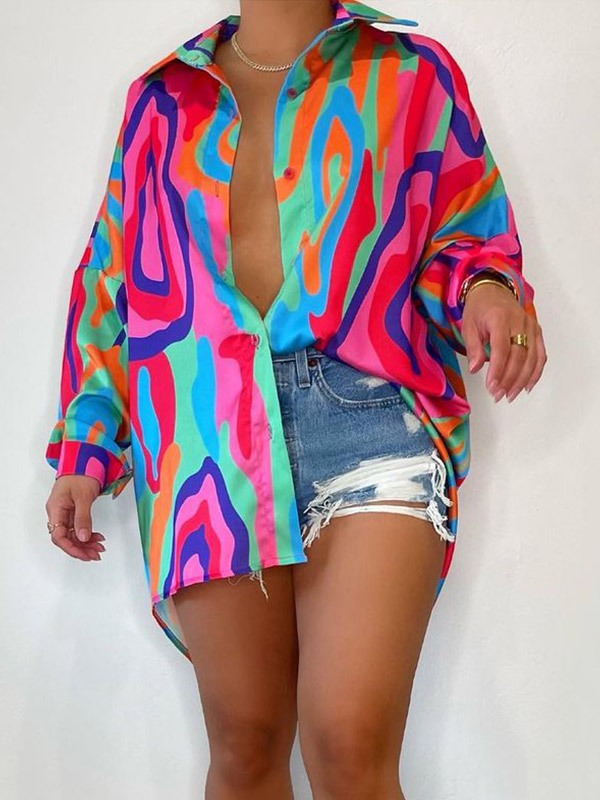 Multicolor Printed Shirt--Clearance