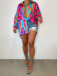 Multicolor Printed Shirt--Clearance