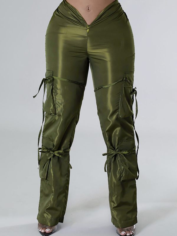 Zip-Front Cargo Pants--Clearance