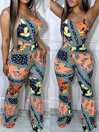 Printed Cami Jumpsuit--Clearance