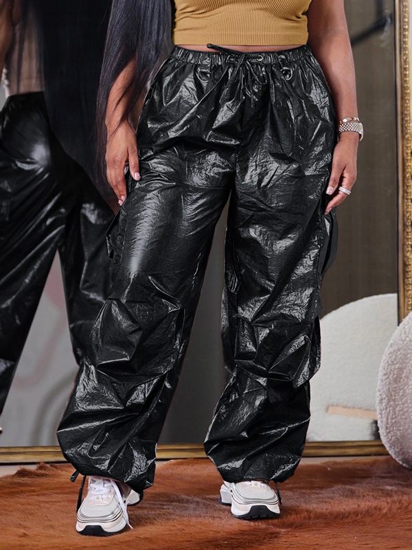 Metallic Cargo Pants--Clearance