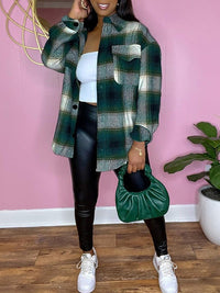 Plaid Shirt Jacket--Clearance