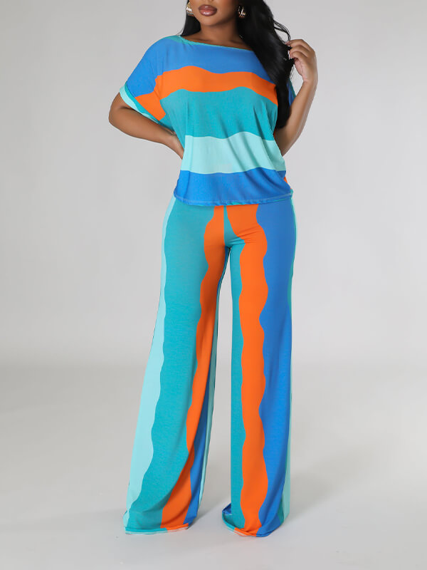 Indiebeautie Colorblock Tee & Pants Set