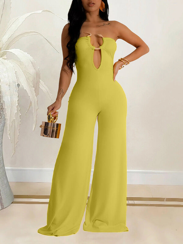 Indiebeautie Strapless Wide-Leg Jumpsuit