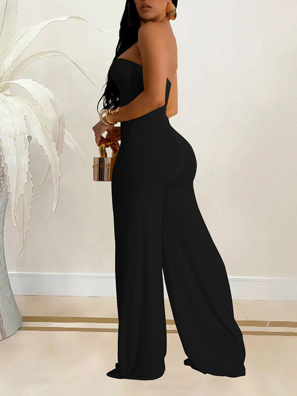 Indiebeautie Strapless Wide-Leg Jumpsuit