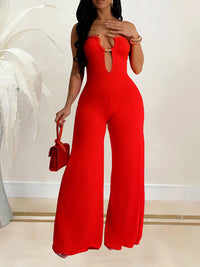 Indiebeautie Strapless Wide-Leg Jumpsuit