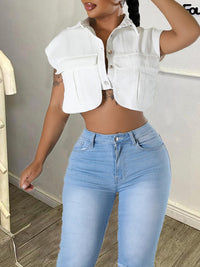 Indiebeautie White Cargo Shirt