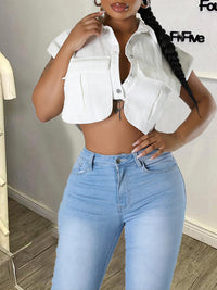 Indiebeautie White Cargo Shirt