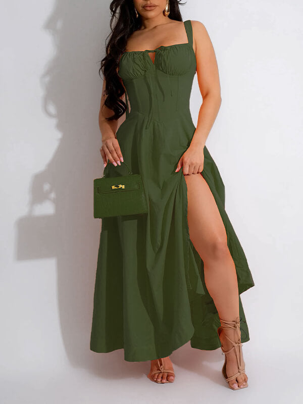 Solid Tied Cami Dress