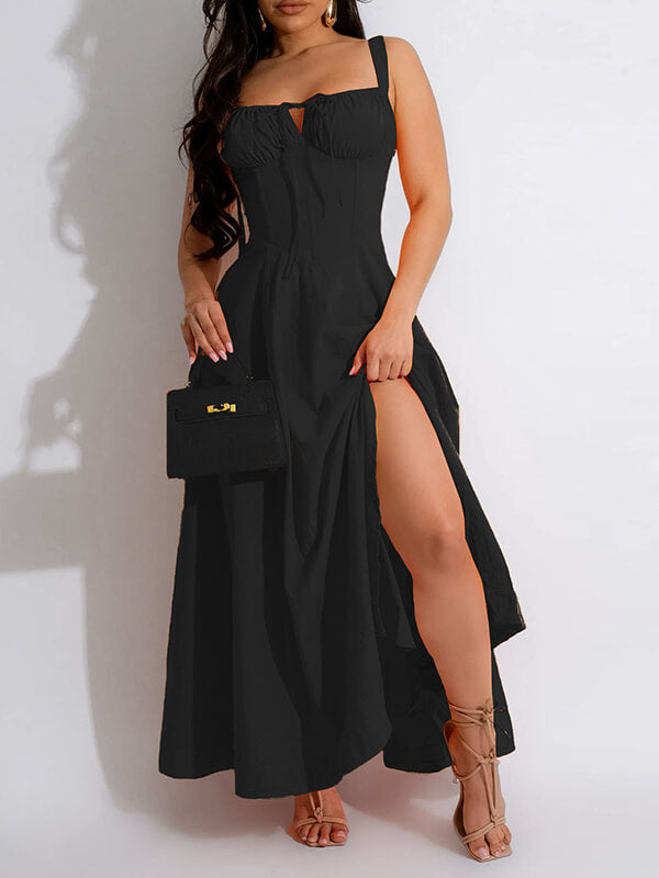 Solid Tied Cami Dress