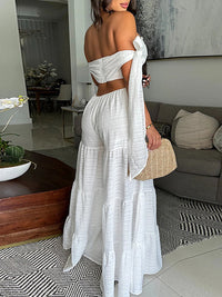 Off-Shoulder Wide-Leg Jumpsuit