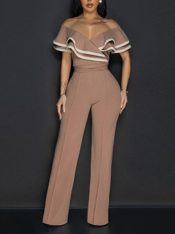 Off-Shoulder Ruffle Jumpsuit