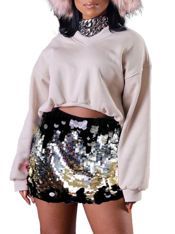 Sequin Mini Skirt