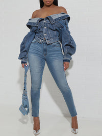 Asymmetric Denim Jacket