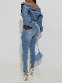 Asymmetric Denim Jacket