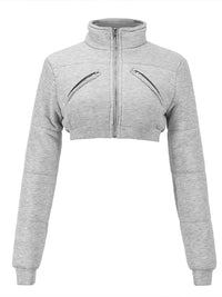 Zip-Front Cropped Jacket