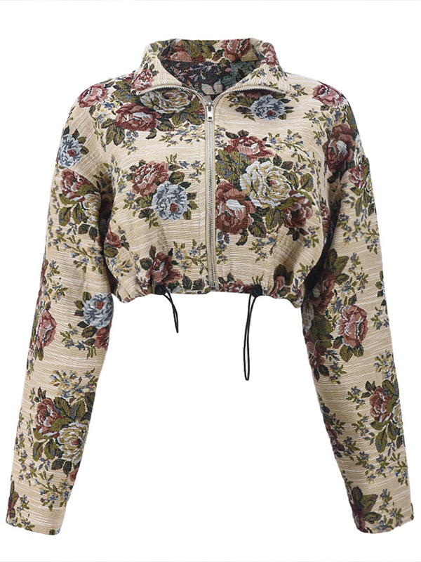 Printed Zip-Front Jacket