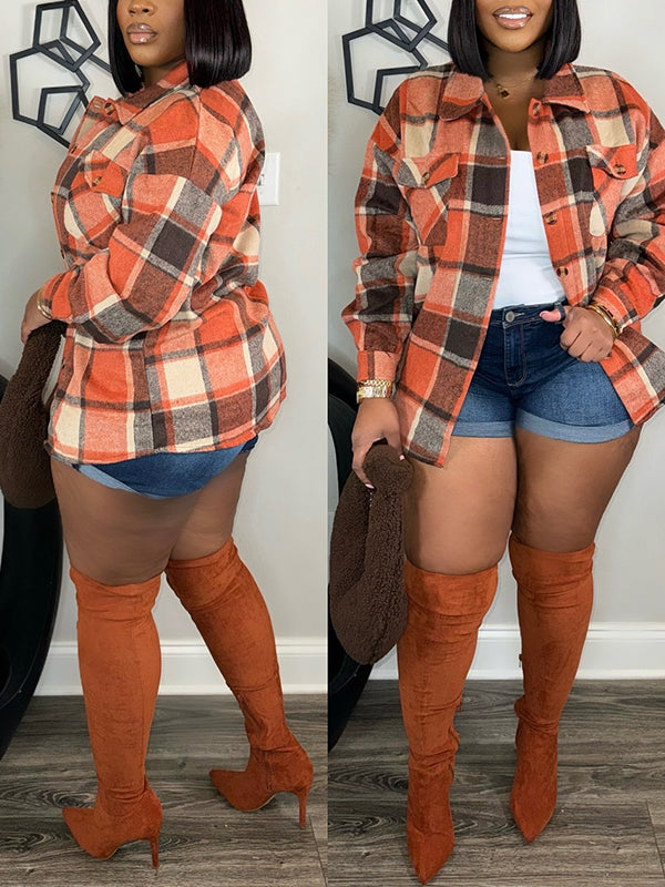 Indiebeautie Plaid Shirt Jacket