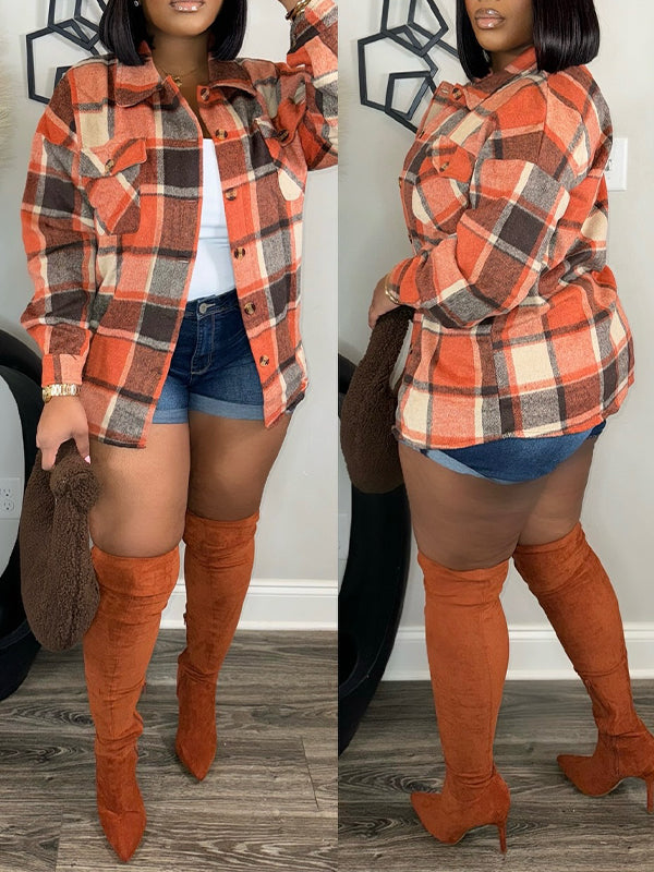 Indiebeautie Plaid Shirt Jacket