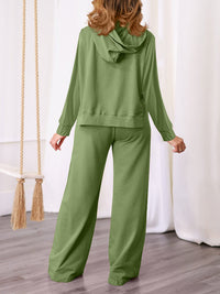 Solid Hoodie & Pants Set