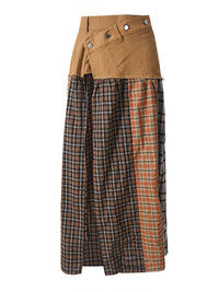 Plaid Combo Skirt