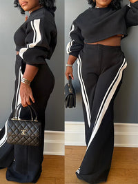 Indiebeautie Stripe Sweatshirt & Pants Set