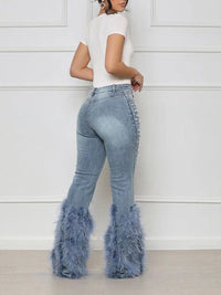 Indiebeautie Feather Combo Ripped Jeans