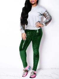 Sequin Skinny Pants