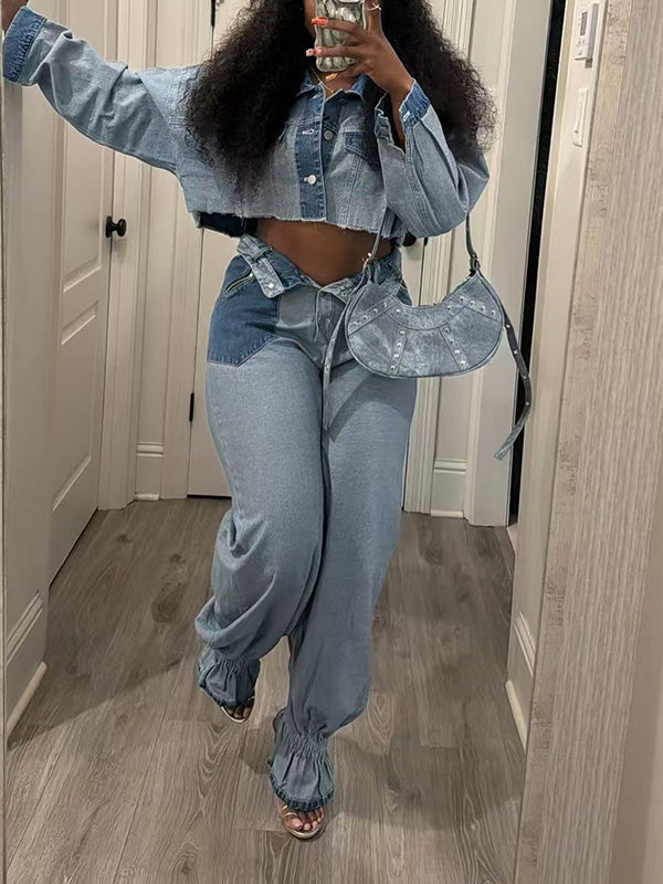 Indiebeautie Denim Jacket & Jeans Set