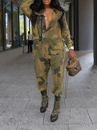 Indiebeautie Zip-Front Camo Jumpsuit