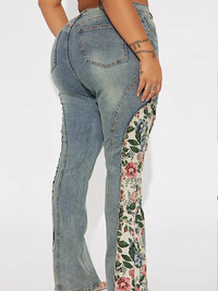 Printed Combo Jeans