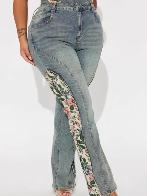 Printed Combo Jeans