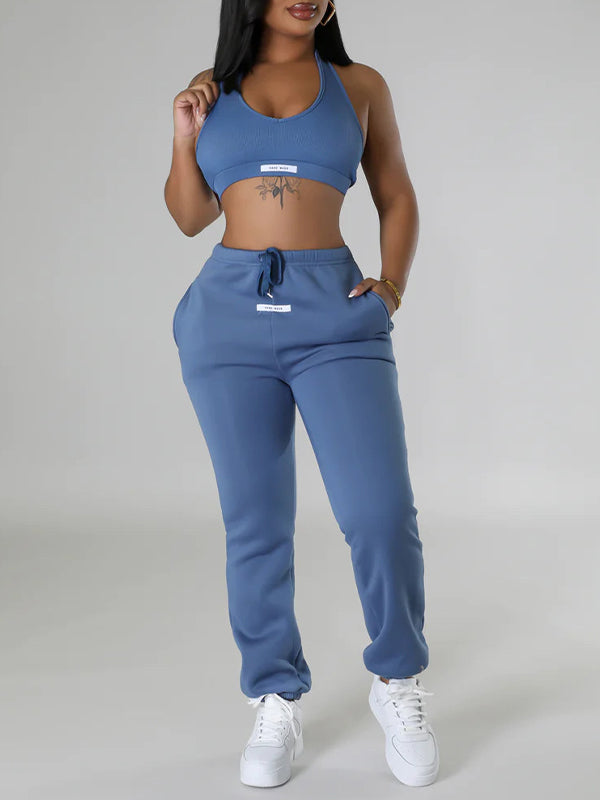 Cropped Tank Top & Pants Set