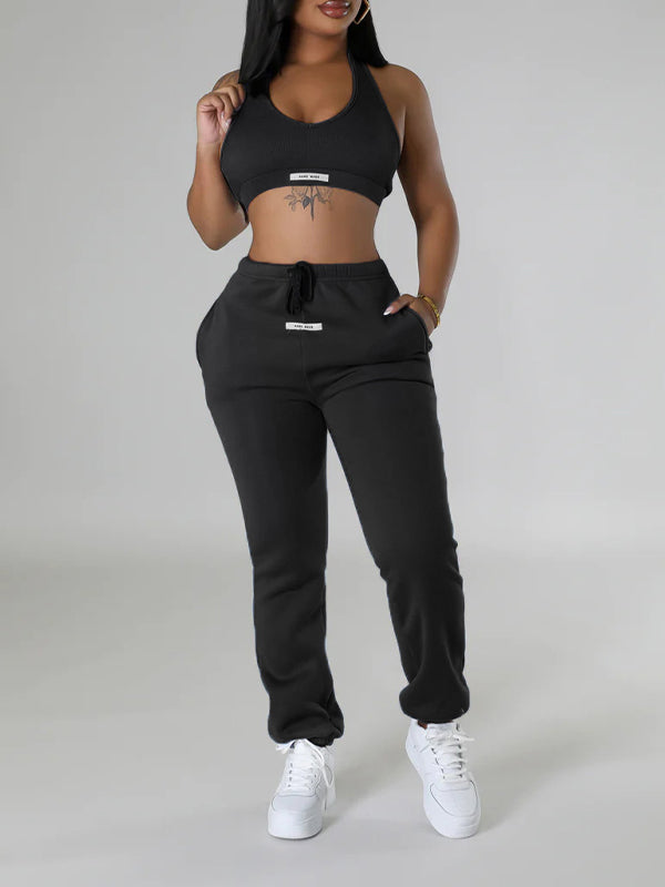 Cropped Tank Top & Pants Set