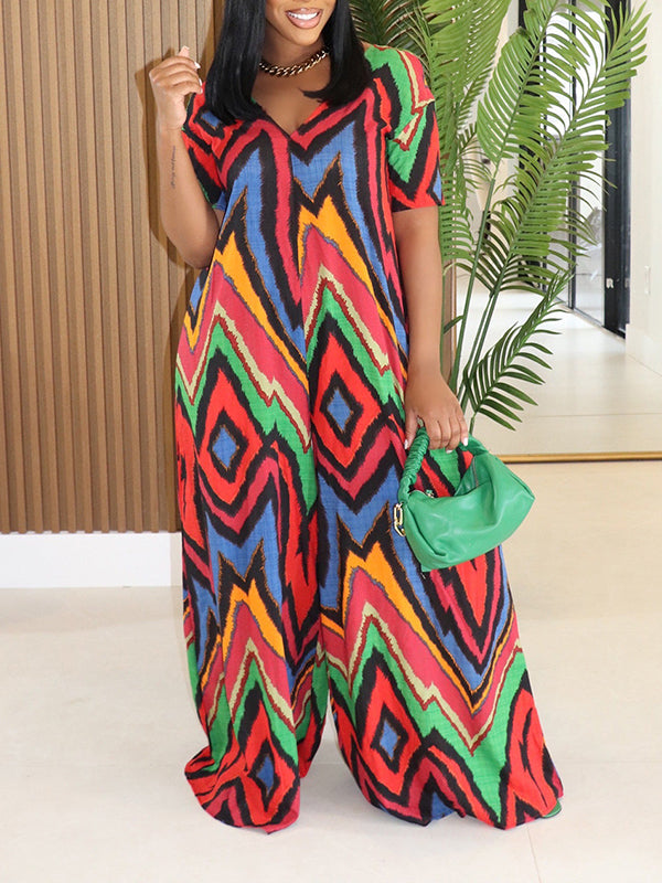 Printed Wide-Leg Jumpsuit