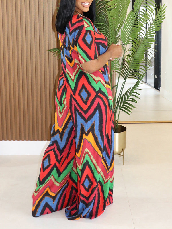 Printed Wide-Leg Jumpsuit