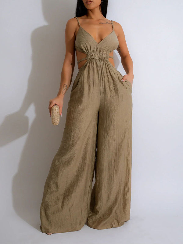 Solid Cami Wide-Leg Jumpsuit