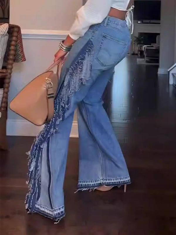 Fringe Combo Jeans