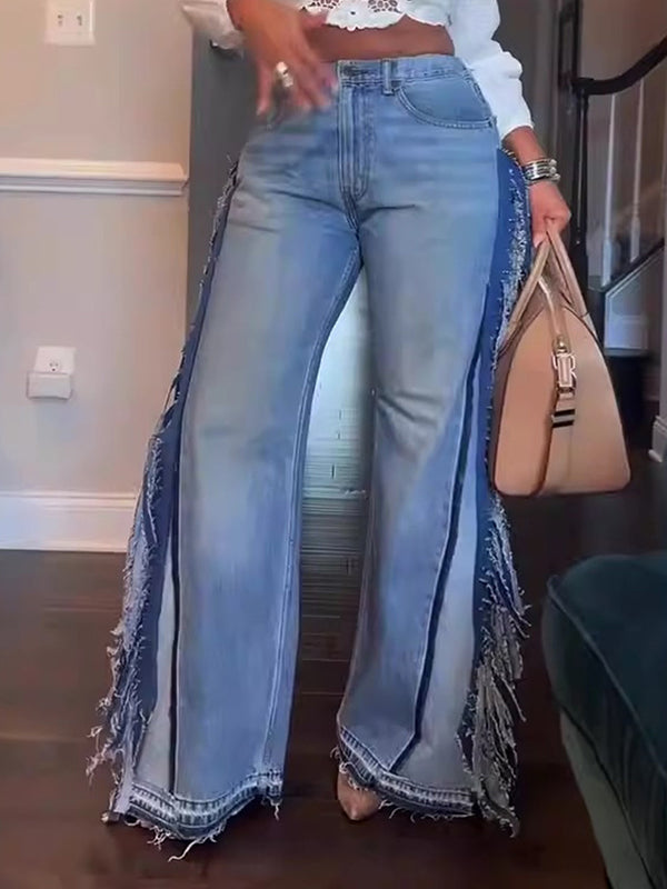 Fringe Combo Jeans