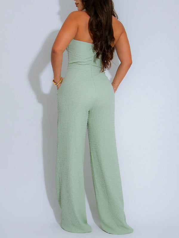 Halter Cutout Jumpsuit