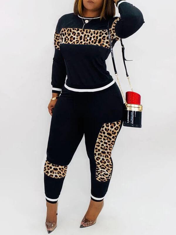 Print Combo Sweatshirt & Jogger Set--Clearance