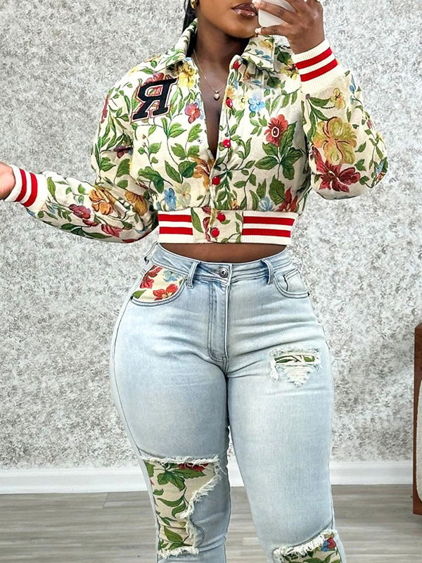 Printed Bomber Jacket