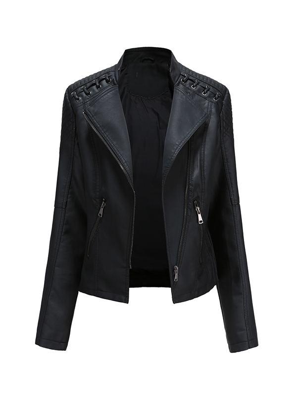 Faux Leather Moto Jacket