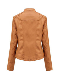 Faux Leather Moto Jacket