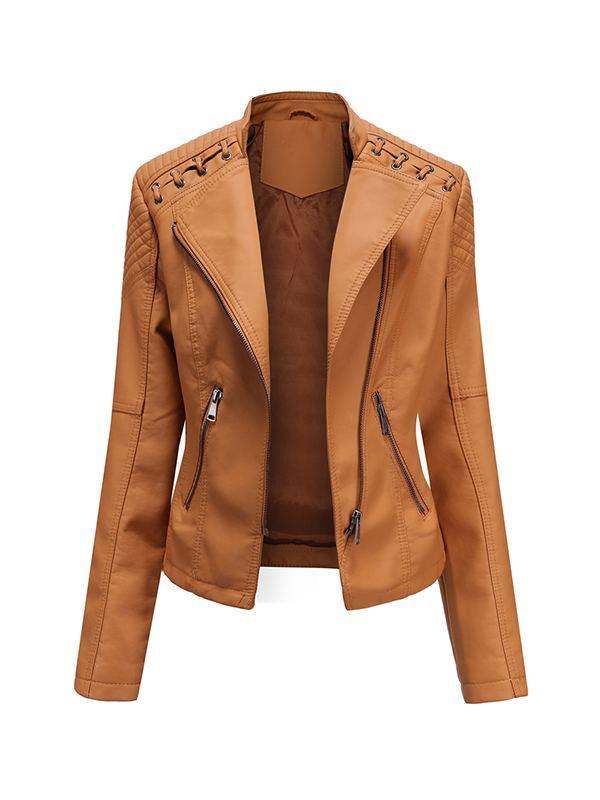 Faux Leather Moto Jacket