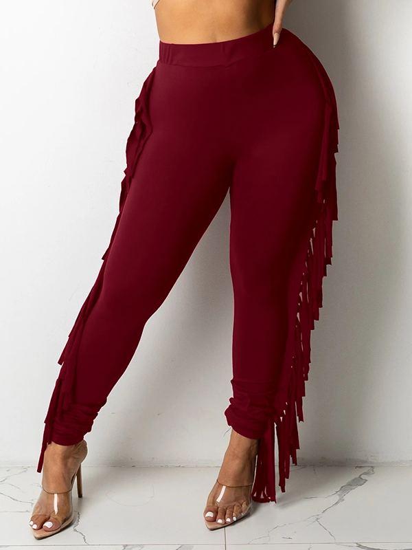 Fringe Combo Skinny Pants